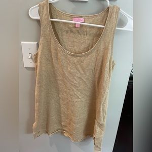 Gold Lilly Pulitzer sweater tank